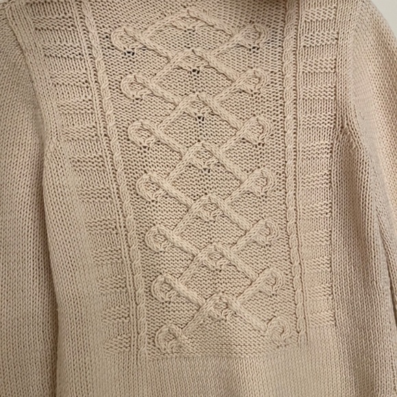 J.Crew 100% Wool Cream Cardigan Sweater S - Picture 9 of 9